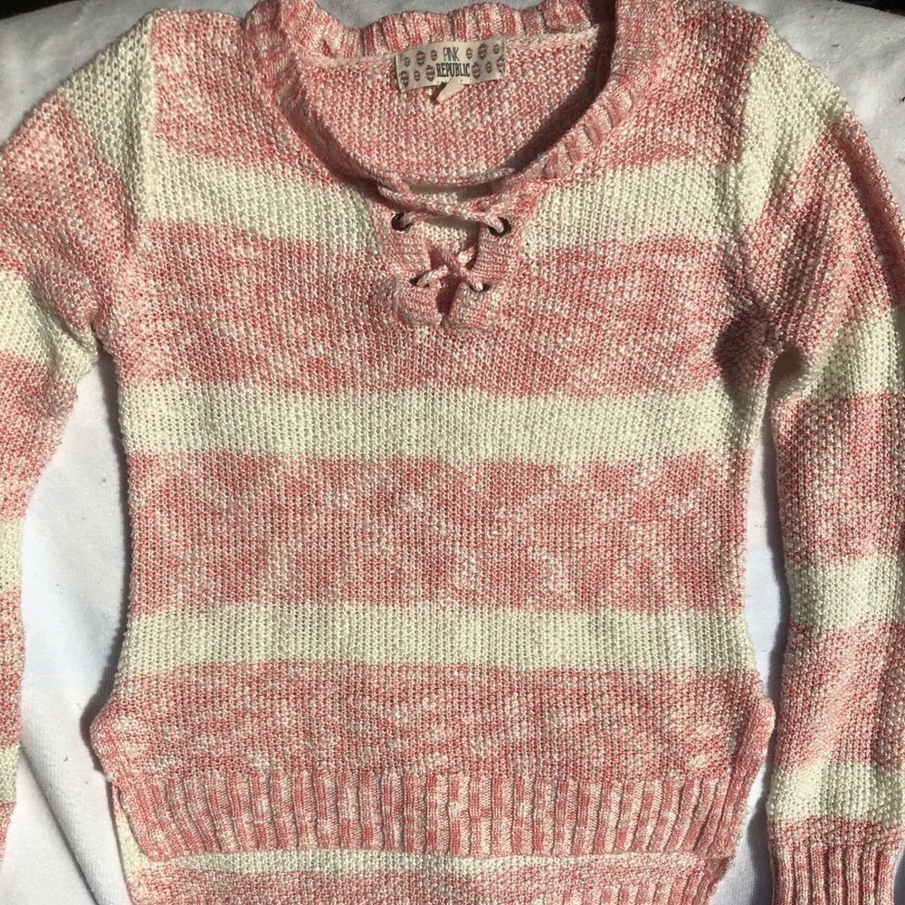 𝅺EUC Girls L (14) Pink Republic Long Sleeve Sweater